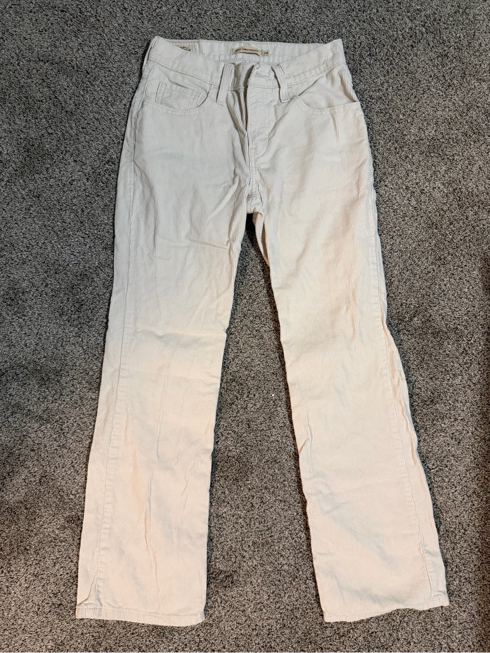 Levi's Cream Bootcut Corduroy Jeans